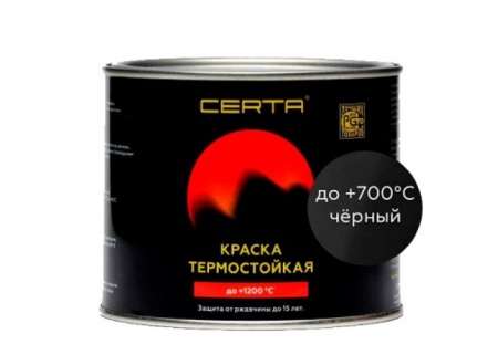 Эмаль черная термост 700С CERTA  0,4 кг